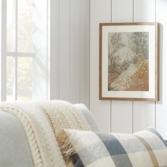 16" x 20" Ancient Fresco Linen Framed Wall Art Print - Threshold Studio McGee - Picture 3 of 7